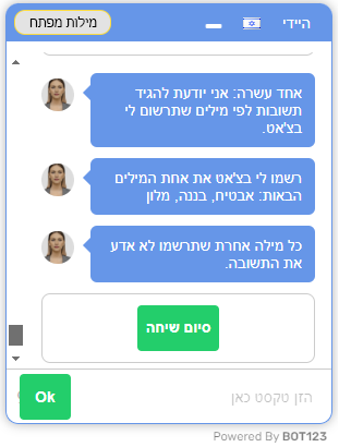 יכולות נציג וירטואלי - Nene