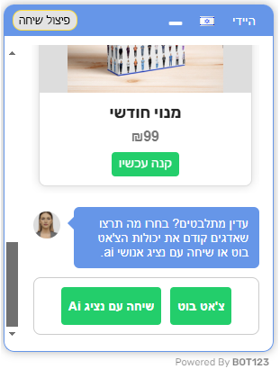 יכולות נציג וירטואלי - Nene